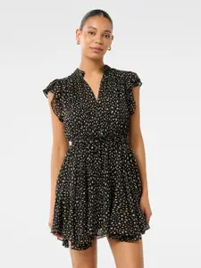 Forever New Flutter Sleeve Fit & Flare Mini Dress