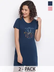 Duchess Women Pack Of 2 Printed Lounge Tshirts