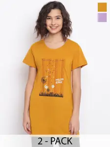 Duchess Pack Of 2 Printed Lounge T-Shirts