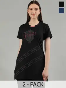 Duchess Women Pack Of 2 Printed Lounge Tshirts