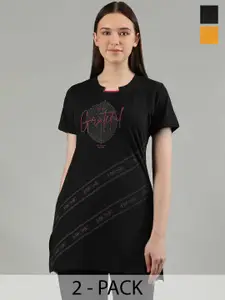 Duchess Women Pack Of 2 Printed Lounge T-Shirt