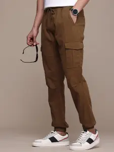 FCUK Men Smart Easy Wash Pure Cotton Cargos