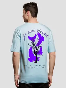 ADRO Men Printed Raw Edge T-shirt