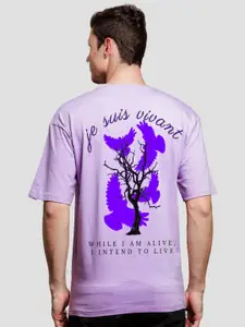 ADRO Men Printed Extended Sleeves Applique T-shirt