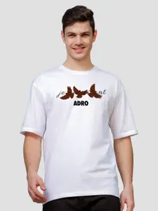 ADRO Men Printed Extended Sleeves Raw Edge T-shirt