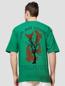 ADRO Men Typography Printed Applique T-shirt