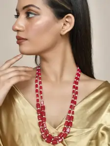 Silvermerc Designs Gold-Plated Pearl Beaded Layered Necklace