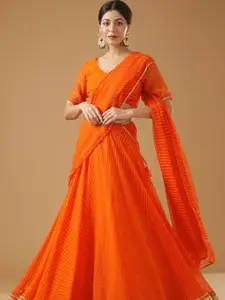 HOUSE OF JAMOTI Bandhani Printed Ready to Wear Lehenga & Blouse With Dupatta