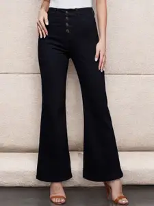 Miss Chase Women Wide Leg High-Rise Cotton Stretchable Jeans