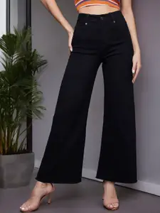Miss Chase Women Wide Leg High-Rise Stretchable Jeans