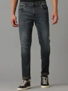 Voi Jeans Men Comfort Skinny Fit Mid-Rise Light Fade Stretchable Jeans