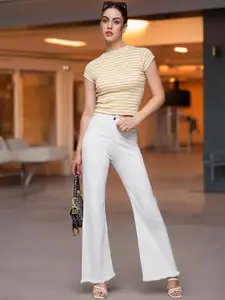 Miss Chase Women Bootcut High-Rise Stretchable Jeans