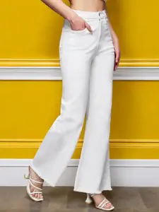 Miss Chase Women Bootcut High-Rise Heavy Fade Stretchable Jeans