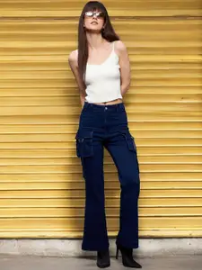 Miss Chase Women Bootcut High-Rise Cotton Stretchable Jeans