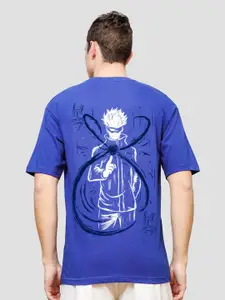 ADRO Men Printed Raw Edge T-shirt