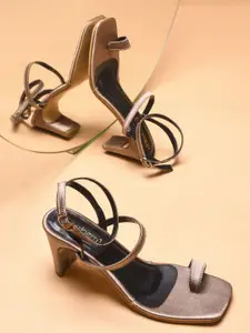 DressBerry Ankle Loop Block Heel Sandal