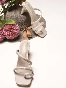 DressBerry Women Textured PU Block Heel