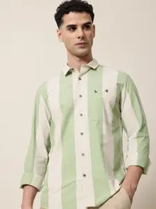 Mr Bowerbird Men Premium Striped Pure Cotton Casual Shirt