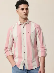 Mr Bowerbird Men Premium Striped Pure Cotton Casual Shirt