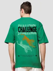 ADRO Men Typography Printed Applique T-shirt