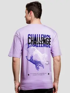 ADRO Men Typography Printed V-Neck T-shirt