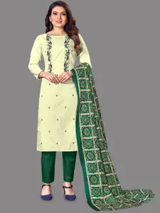 LADY SHOPI Floral Embroidered Thread Work Unstitched Dress Material