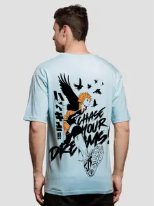 ADRO Men Printed Raw Edge T-shirt