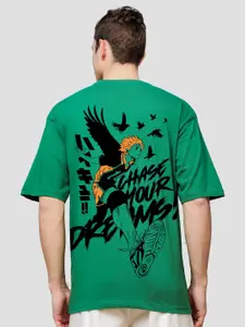 ADRO Men Typography Printed Applique T-shirt