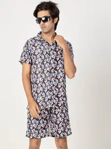 Gavin Paris Floral Printed Shirt & Shorts Co-Ords