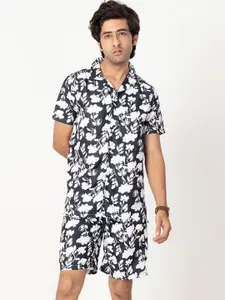 Gavin Paris Floral Printed Shirt & Shorts