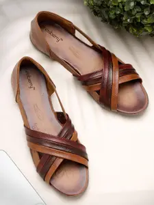 DressBerry Women Tan Embellished Flats