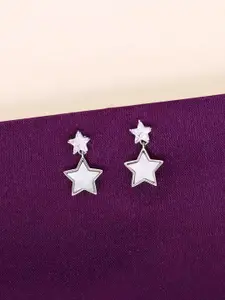 KAI JEWEL Twinning Twinkles 925 Sterling Silver Rhodium-Plated Mother of Pearl Studs