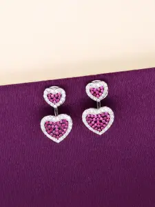 KAI JEWEL Rhodium-Plated 92.5 Sterling Silver Cubic Zirconia Drop Earrings