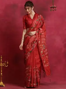 Anouk Women Block Printed Saree