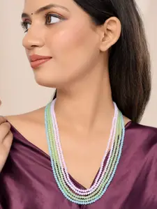 Silvermerc Designs Gold-Plated Pearls Beaded Layered Necklace