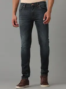 Voi Jeans Men Comfort Straight Fit Slash Knee Light Fade Stretchable Jeans