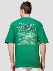 ADRO Men Typography Printed Applique T-shirt