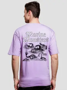 ADRO Men Biker Printed Raw Edge T-shirt