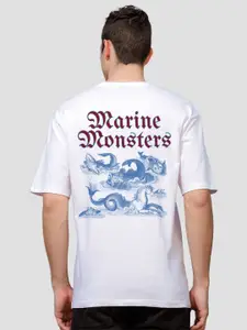 ADRO Men Printed V-Neck Extended Sleeves T-shirt