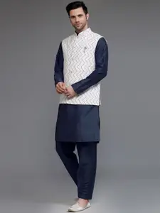 Utsav Fashion Straight Kurta with Pyjamas & Nehru Jacket