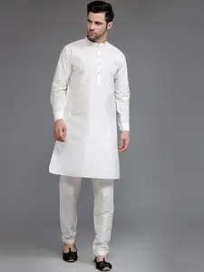 Utsav Fashion Straight Kurta with Trousers & Nehru Jacket