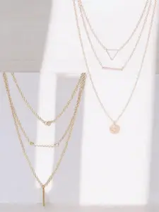 fabula Set Of 2 Gold-Plated Layered Necklace