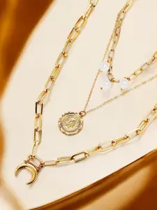 fabula Beaded Layered Charm Necklace