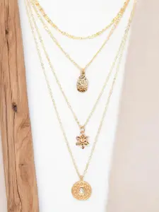 fabula Stranded Coin Medallion Layered Necklace