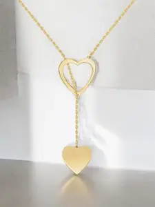 fabula Lariat Delicate Heart Necklace