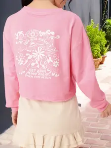 DressBerry Printed Cotton Terry Relaxed Fit Sweatshirts