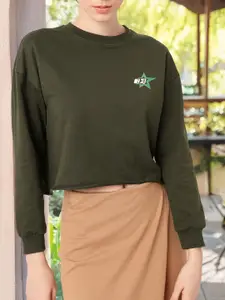 DressBerry Cotton Terry Relaxed Fit Sweatshirt