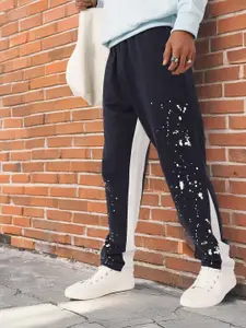 Kook N Keech Men Relaxed Fit Paint Splatter Side Panel Track Pants