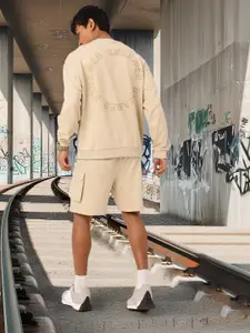 Kook N Keech Printed Relaxed Sweatshirt With Shorts Co-Ords Set