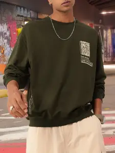 Kook N Keech Printed Cotton Terry Relaxed Fit Sweatshirt